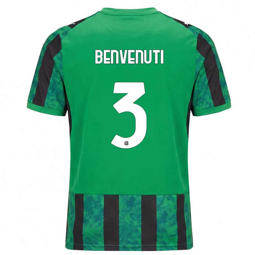 Danxen Heren Tommaso Benvenuti #3 Groen Zwart Wit Thuisshirt Thuistenue 2026/27 T-Shirt België