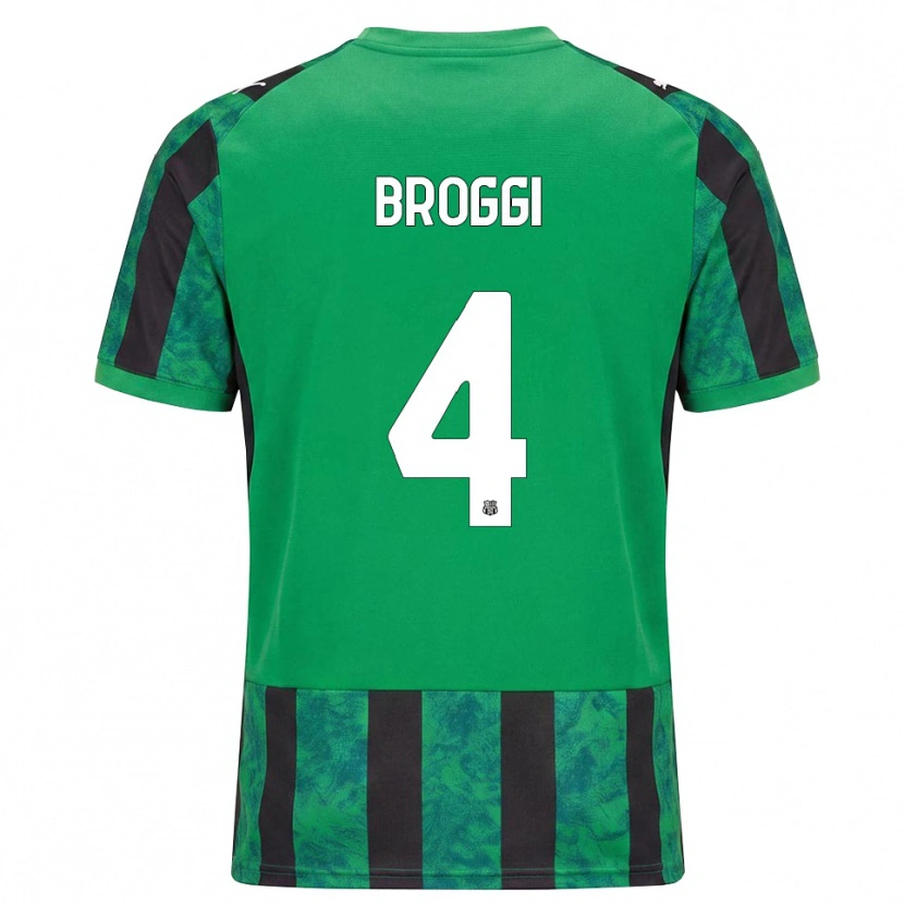 Danxen Heren Nicola Broggi #4 Groen Zwart Wit Thuisshirt Thuistenue 2026/27 T-Shirt België