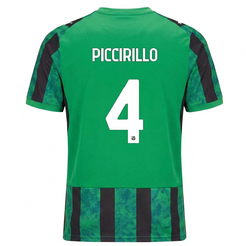 Danxen Heren Michele Piccirillo #4 Groen Zwart Wit Thuisshirt Thuistenue 2026/27 T-Shirt België