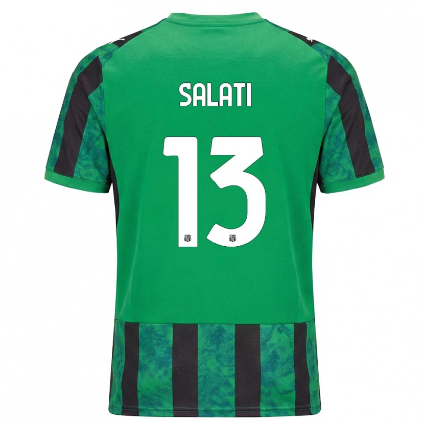 Danxen Heren Emanuele Salati #13 Groen Zwart Wit Thuisshirt Thuistenue 2026/27 T-Shirt België