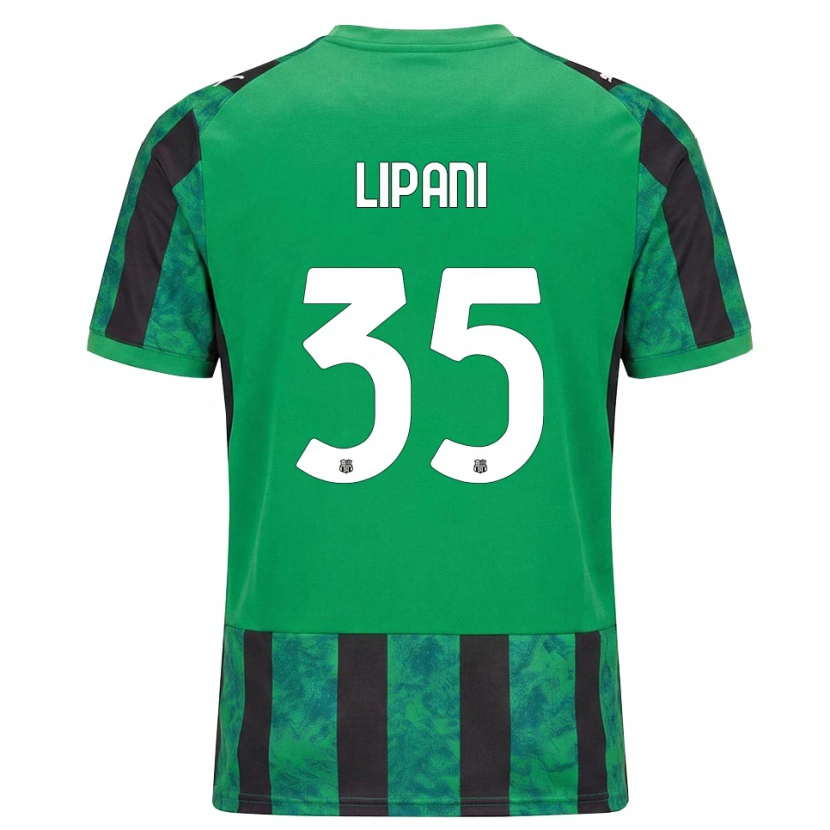 Danxen Heren Luca Lipani #35 Groen Zwart Wit Thuisshirt Thuistenue 2026/27 T-Shirt België