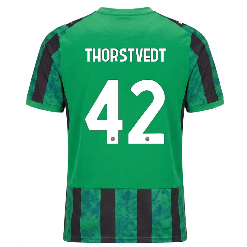 Danxen Heren Kristian Thorstvedt #42 Groen Zwart Wit Thuisshirt Thuistenue 2026/27 T-Shirt België
