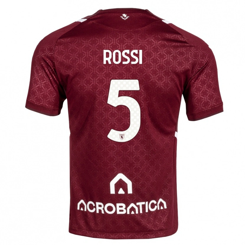Danxen Heren Simone Rossi #5 Bordeauxrood Wit Thuisshirt Thuistenue 2026/27 T-Shirt België
