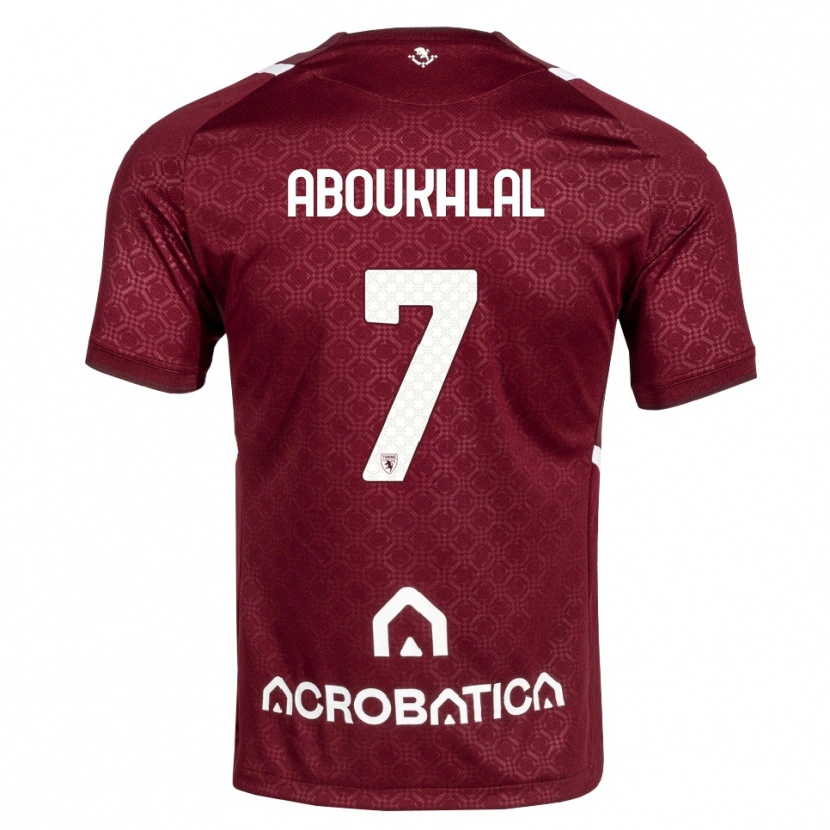 Danxen Heren Zakaria Aboukhlal #7 Bordeauxrood Wit Thuisshirt Thuistenue 2026/27 T-Shirt België
