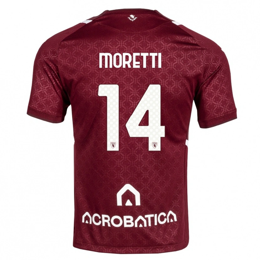 Danxen Heren Matias Moretti #14 Bordeauxrood Wit Thuisshirt Thuistenue 2026/27 T-Shirt België