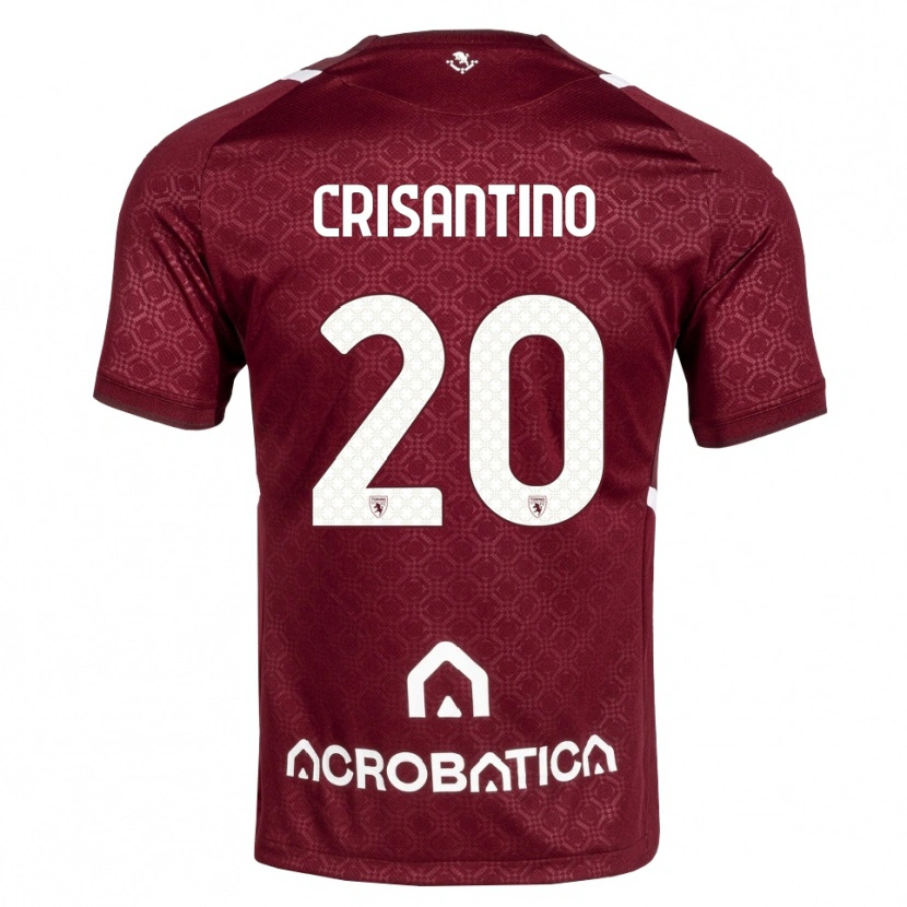Danxen Heren Giulia Crisantino #20 Bordeauxrood Wit Thuisshirt Thuistenue 2026/27 T-Shirt België