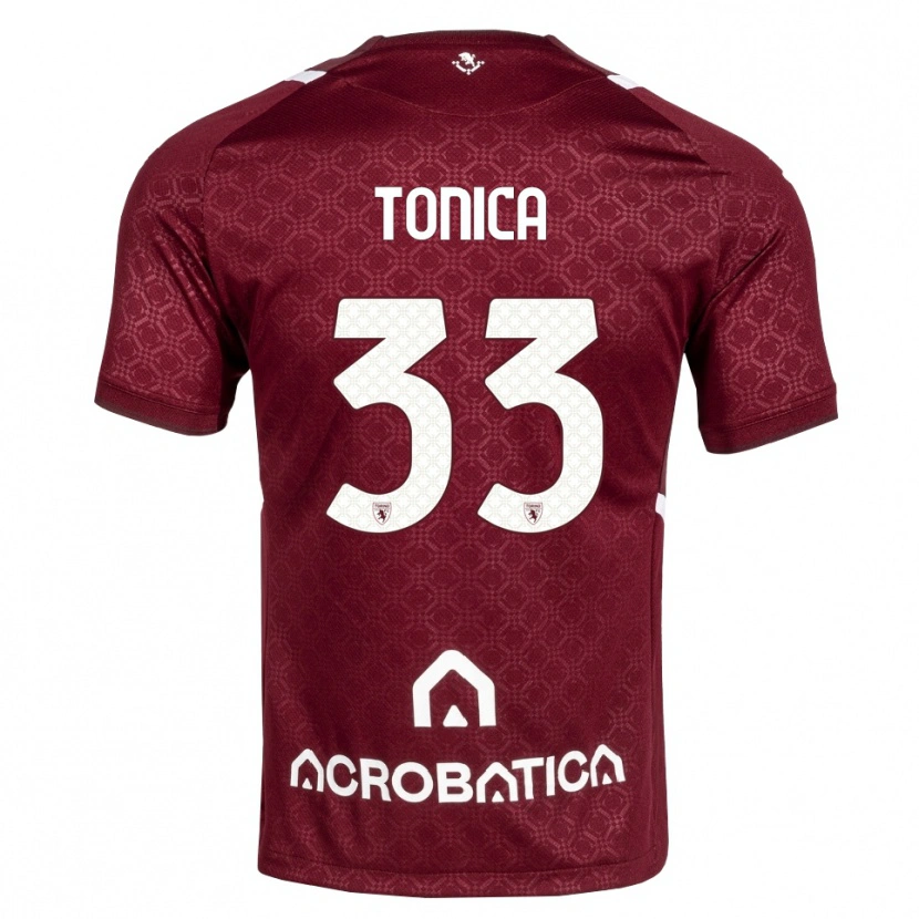 Danxen Heren Daniel Tonica #33 Bordeauxrood Wit Thuisshirt Thuistenue 2026/27 T-Shirt België