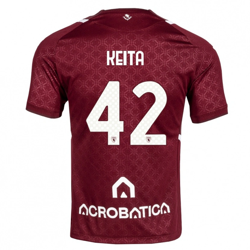 Danxen Heren Karamoko Keita #42 Bordeauxrood Wit Thuisshirt Thuistenue 2026/27 T-Shirt België