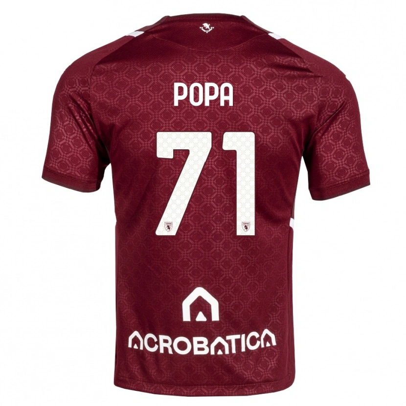 Danxen Heren Mihai Popa #71 Bordeauxrood Wit Thuisshirt Thuistenue 2026/27 T-Shirt België