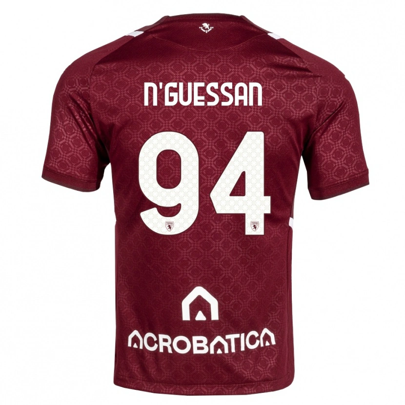 Danxen Heren Ange Caumenan N'guessan #94 Bordeauxrood Wit Thuisshirt Thuistenue 2026/27 T-Shirt België