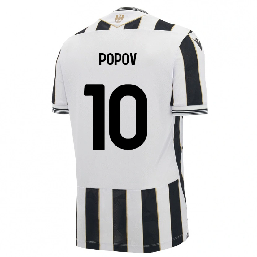 Danxen Heren Nikolay Popov #10 Zwart Wit Roze Thuisshirt Thuistenue 2026/27 T-Shirt België
