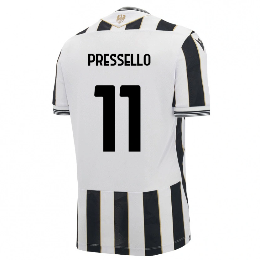 Danxen Heren Matteo Pressello #11 Zwart Wit Roze Thuisshirt Thuistenue 2026/27 T-Shirt België