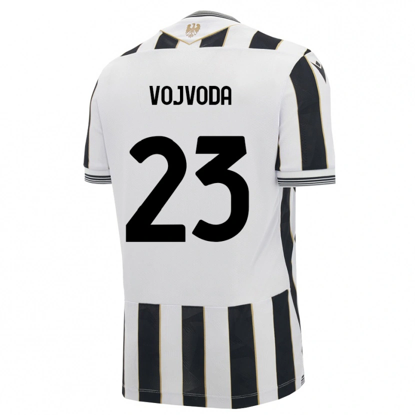 Danxen Heren Mërgim Vojvoda #23 Zwart Wit Roze Thuisshirt Thuistenue 2026/27 T-Shirt België