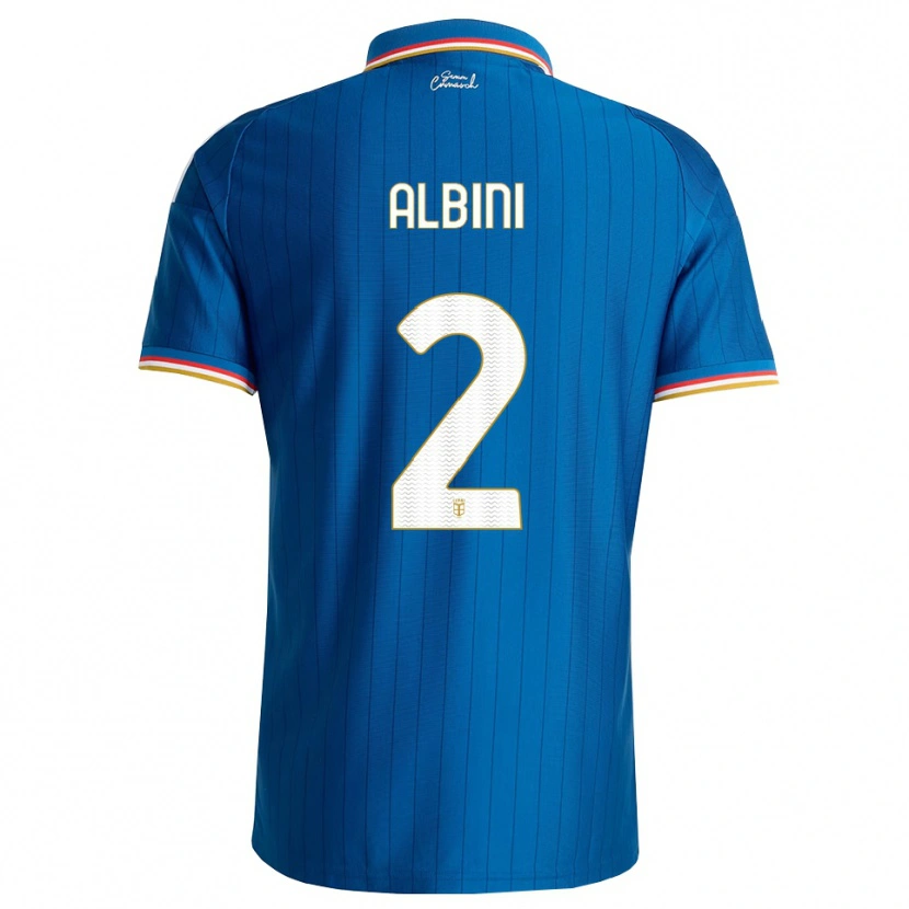 Danxen Heren Matteo Albini #2 Blauw Wit Rood Thuisshirt Thuistenue 2026/27 T-Shirt België