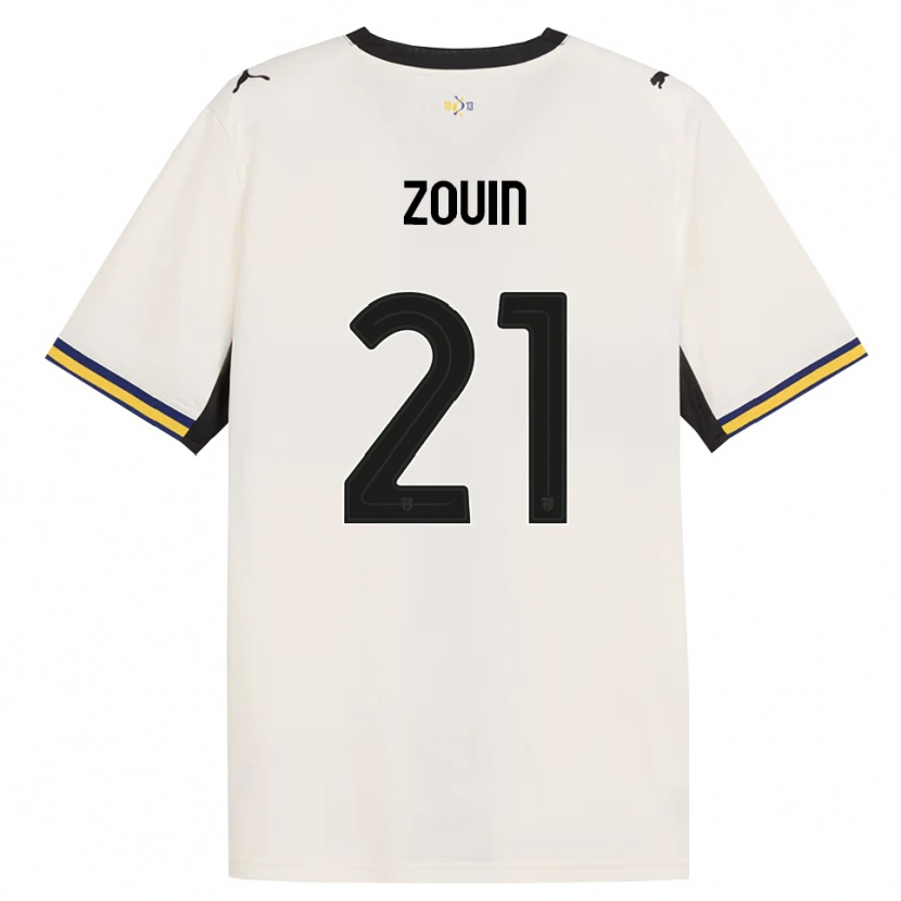 Danxen Heren Aymen Zouin #21 Off-White Zwart Geel Thuisshirt Thuistenue 2026/27 T-Shirt België