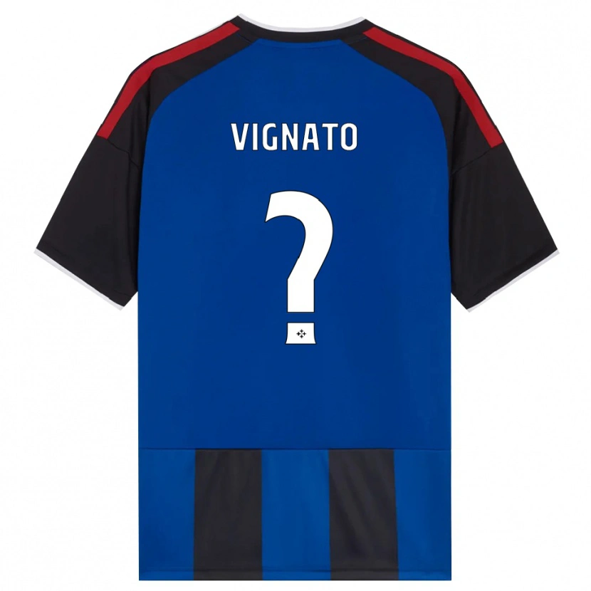 Danxen Heren Emanuel Vignato #0 Zwart Rood Wit Blauw Thuisshirt Thuistenue 2026/27 T-Shirt België
