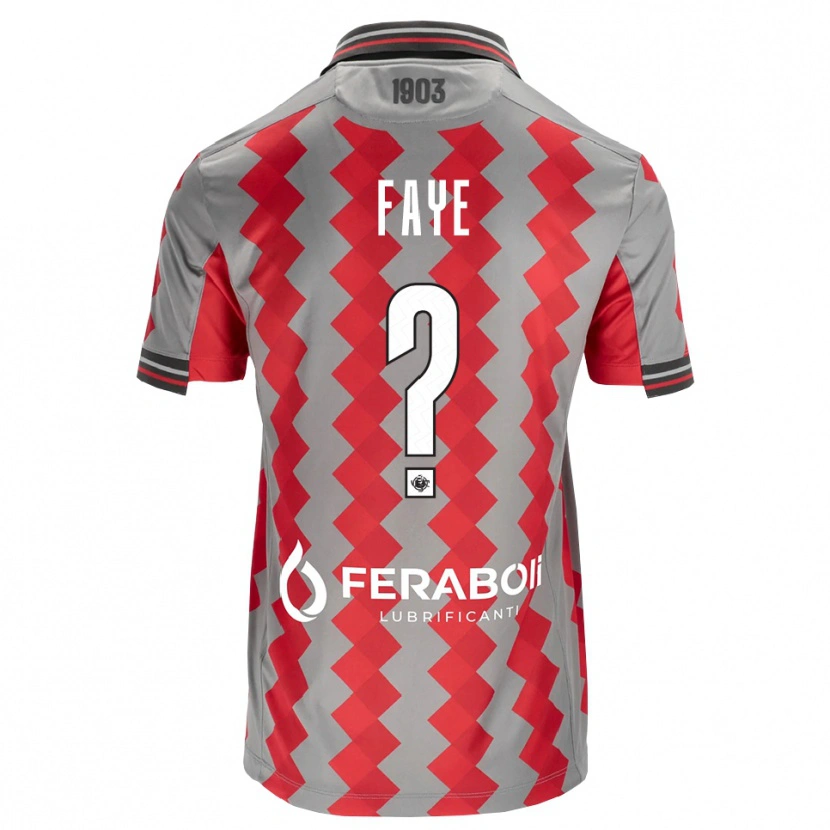 Danxen Heren Nouroudine Faye #0 Grijs Rood Wit Thuisshirt Thuistenue 2026/27 T-Shirt België