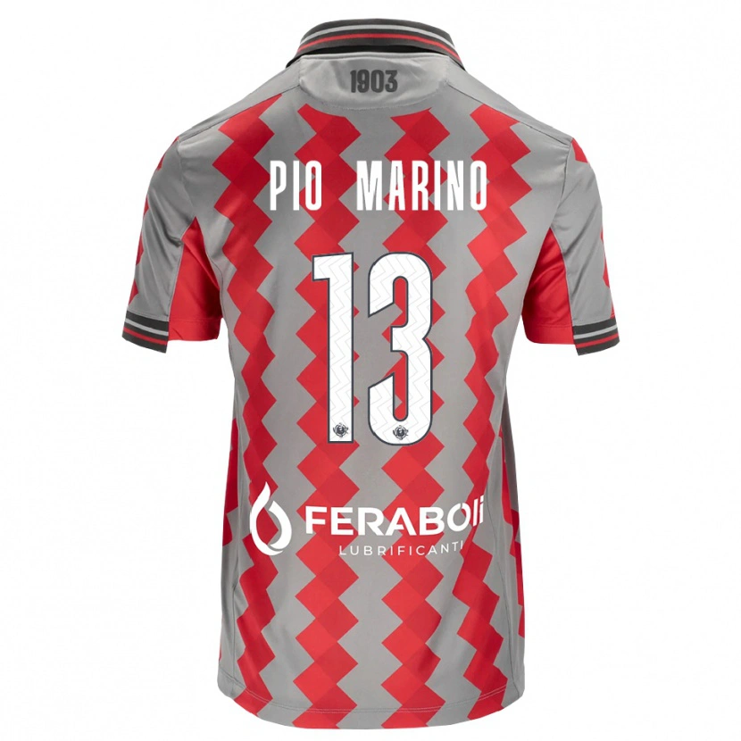 Danxen Heren Lorenzo Pio Marino #13 Grijs Rood Wit Thuisshirt Thuistenue 2026/27 T-Shirt België