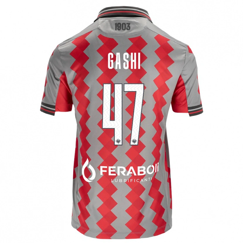 Danxen Heren Eduart Gashi #47 Grijs Rood Wit Thuisshirt Thuistenue 2026/27 T-Shirt België