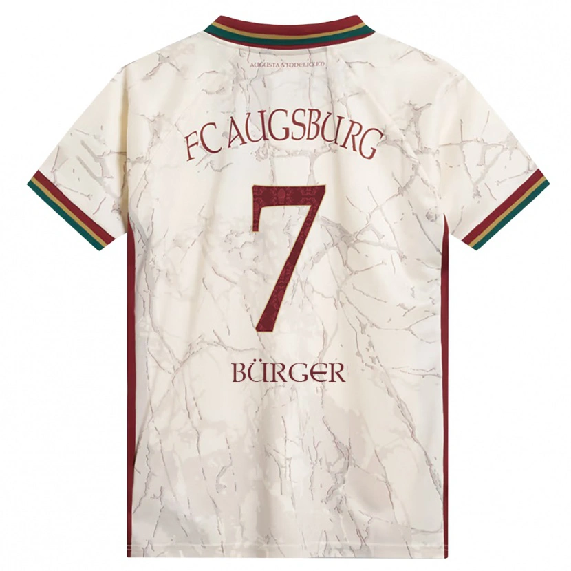 Danxen Heren Anja Bürger #7 Groen Rijst Wit Bordeauxrood Thuisshirt Thuistenue 2026/27 T-Shirt België