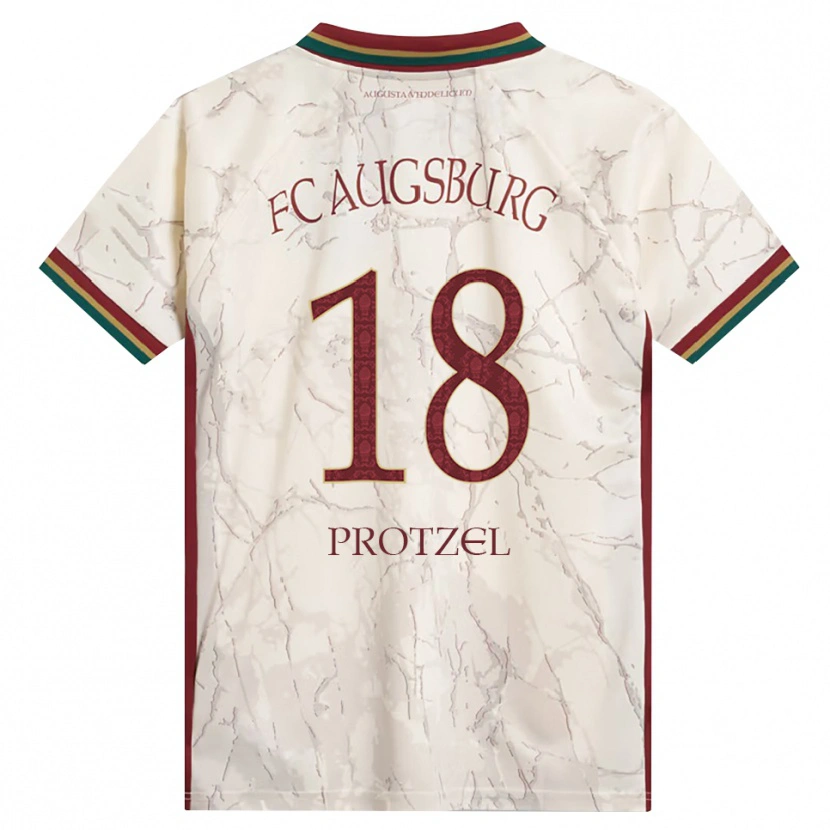 Danxen Heren Ann-Sophie Protzel #18 Groen Rijst Wit Bordeauxrood Thuisshirt Thuistenue 2026/27 T-Shirt België