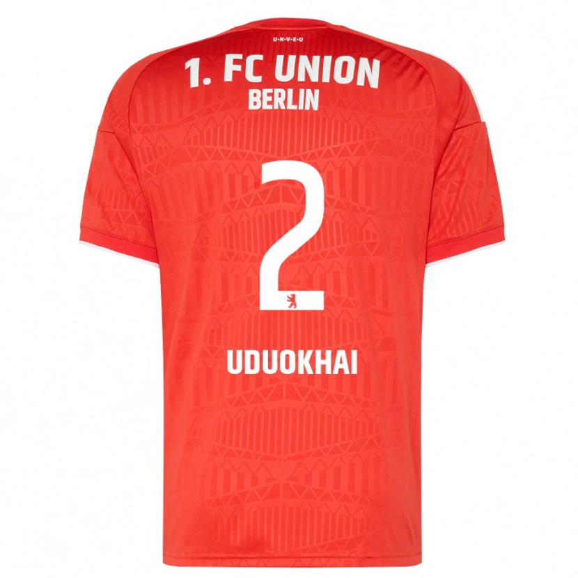 Danxen Heren Felix Uduokhai #2 Rood Wit Thuisshirt Thuistenue 2026/27 T-Shirt België