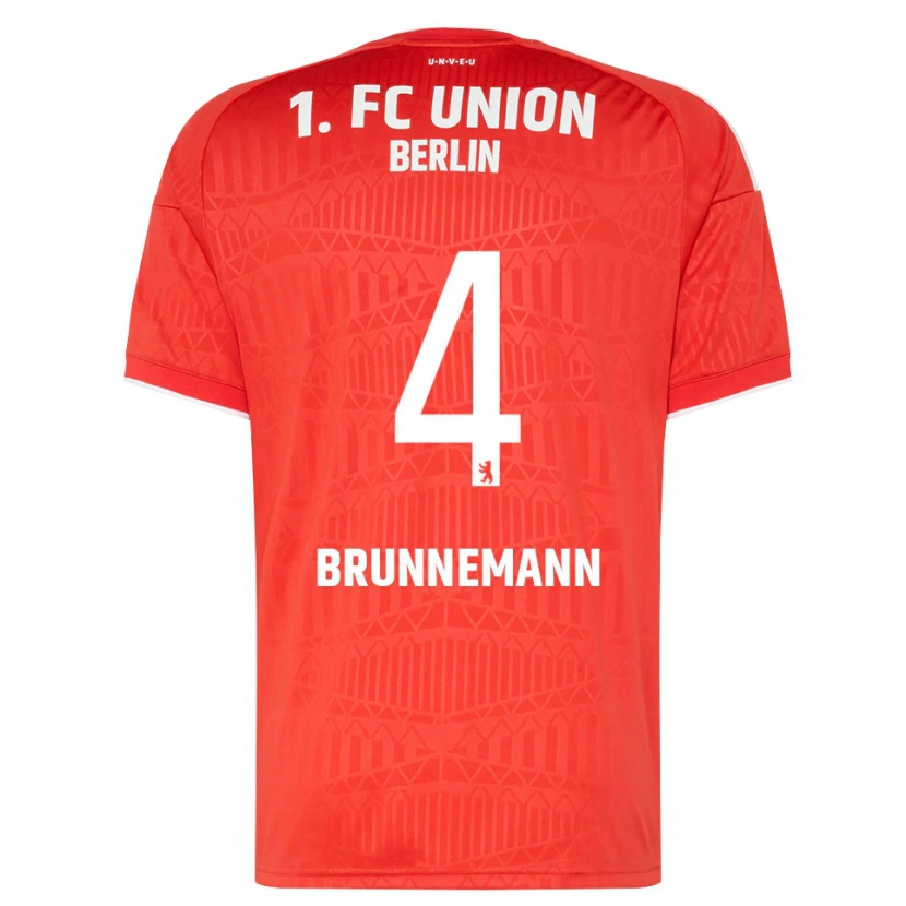 Danxen Heren Laurenz Brunnemann #4 Rood Wit Thuisshirt Thuistenue 2026/27 T-Shirt België
