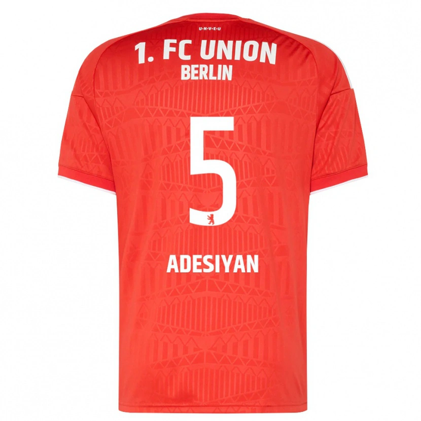 Danxen Heren Olufemi Adesiyan #5 Rood Wit Thuisshirt Thuistenue 2026/27 T-Shirt België