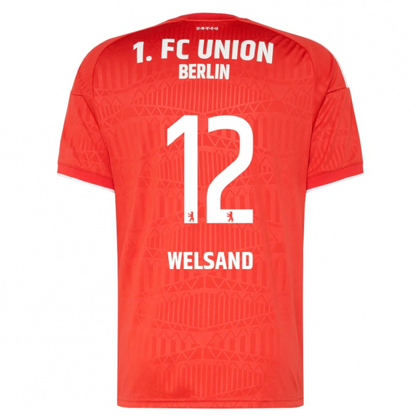Danxen Heren Oskar Welsand #12 Rood Wit Thuisshirt Thuistenue 2026/27 T-Shirt België