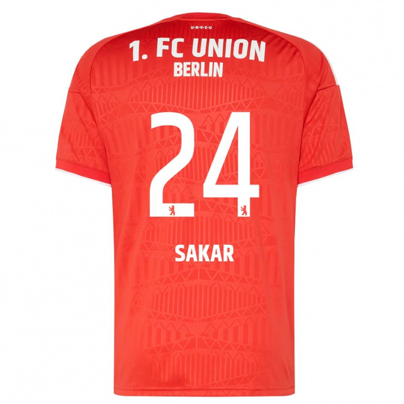 Danxen Heren Fatma Sakar #24 Rood Wit Thuisshirt Thuistenue 2026/27 T-Shirt België