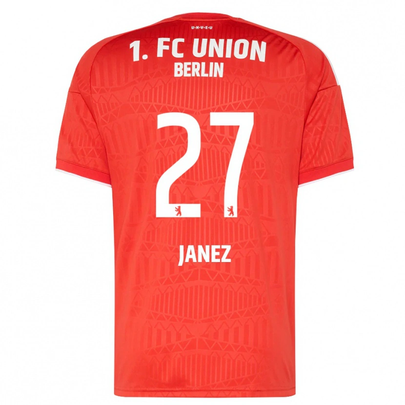 Danxen Heren Korina Janež #27 Rood Wit Thuisshirt Thuistenue 2026/27 T-Shirt België