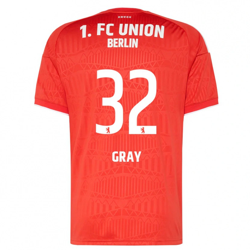 Danxen Heren Mekhi Gray #32 Rood Wit Thuisshirt Thuistenue 2026/27 T-Shirt België