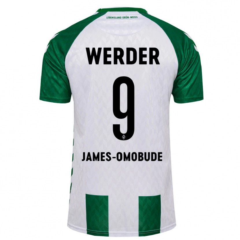 Danxen Heren Favor James-Omobude #9 Groen Wit Thuisshirt Thuistenue 2026/27 T-Shirt België