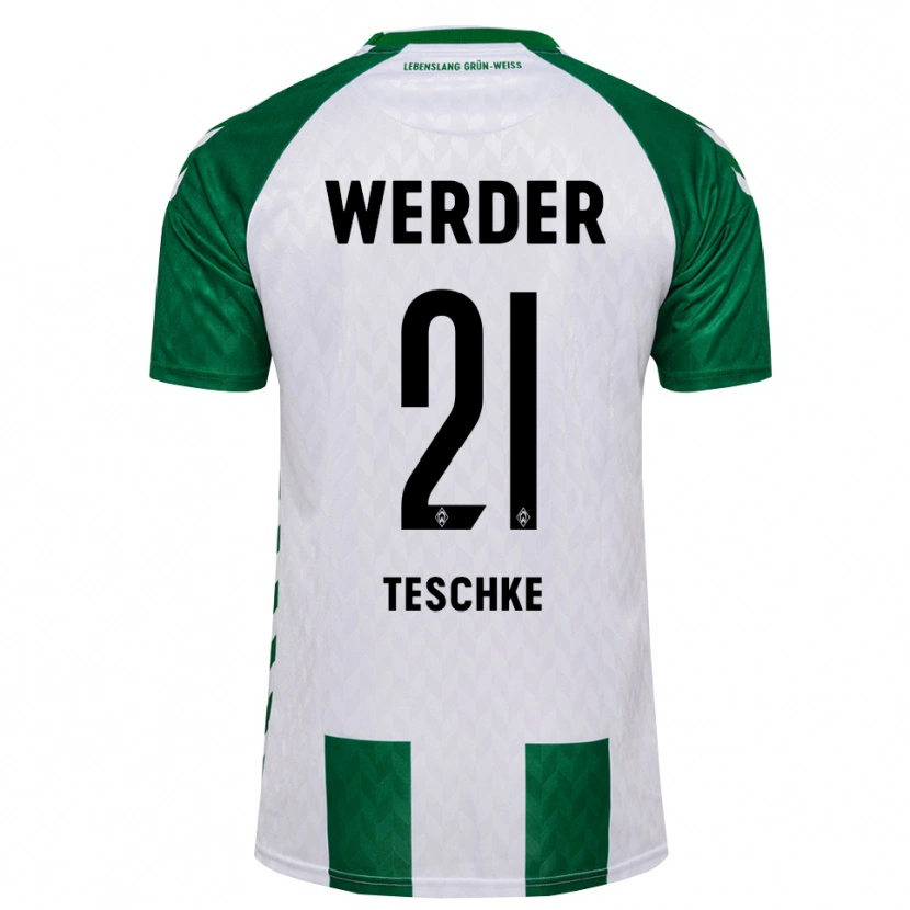 Danxen Heren Tim Teschke #21 Groen Wit Thuisshirt Thuistenue 2026/27 T-Shirt België