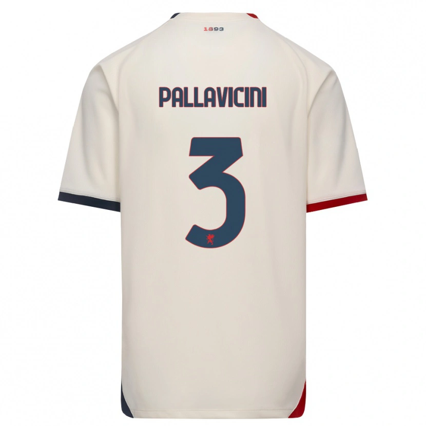 Danxen Heren Matteo Pallavicini #3 Off-White Rood Uitshirt Uittenue 2026/27 T-Shirt België