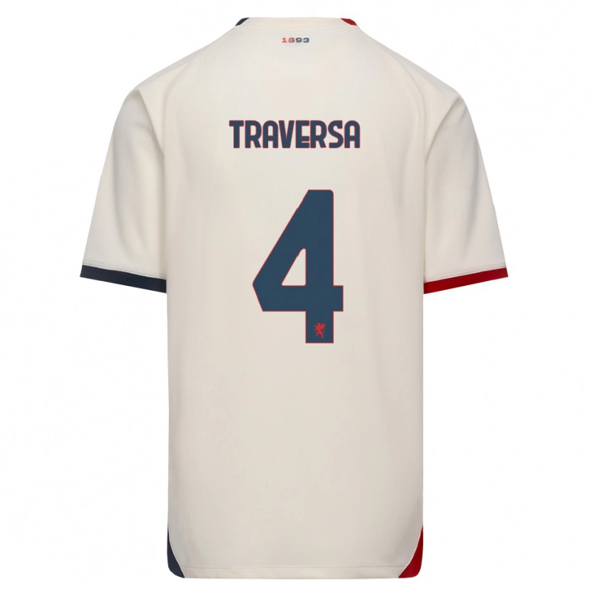 Danxen Heren Pietro Traversa #4 Off-White Rood Uitshirt Uittenue 2026/27 T-Shirt België