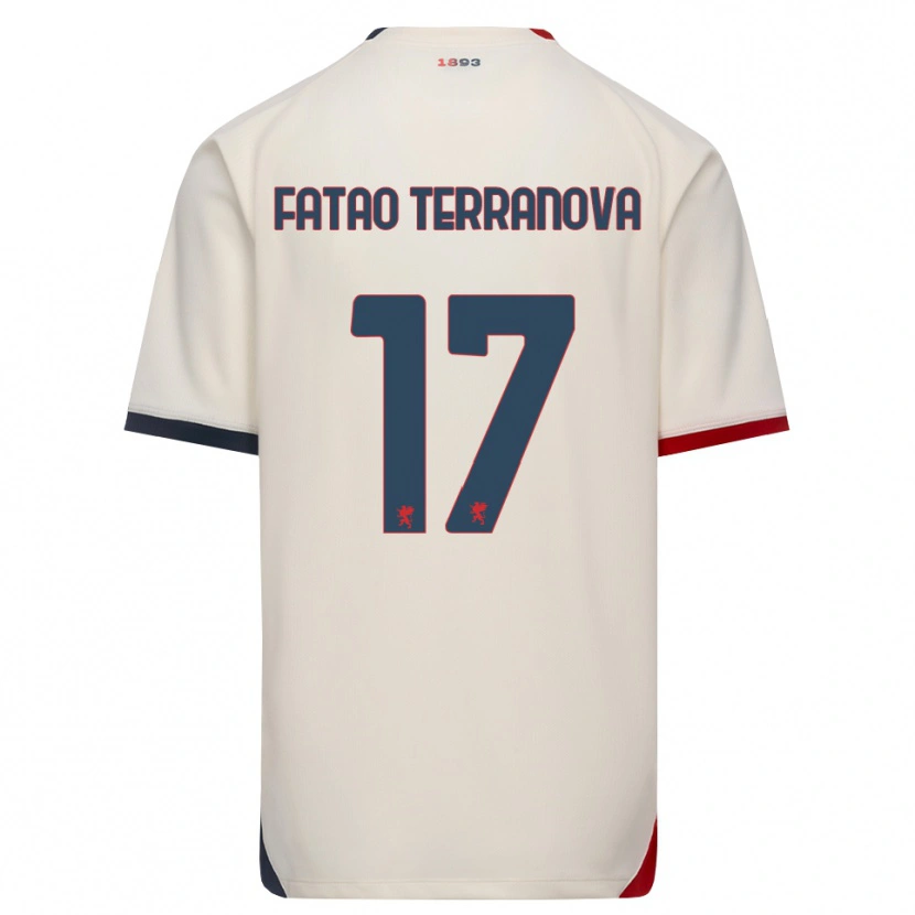 Danxen Heren Emanuele Fatao Terranova #17 Off-White Rood Uitshirt Uittenue 2026/27 T-Shirt België