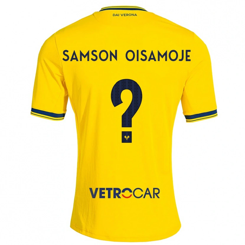 Danxen Heren Junior Samson Oisamoje #0 Geel Rood Uitshirt Uittenue 2026/27 T-Shirt België