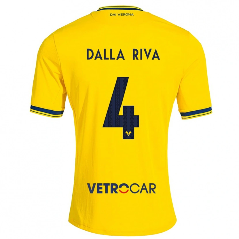 Danxen Heren Stefano Dalla Riva #4 Geel Rood Uitshirt Uittenue 2026/27 T-Shirt België