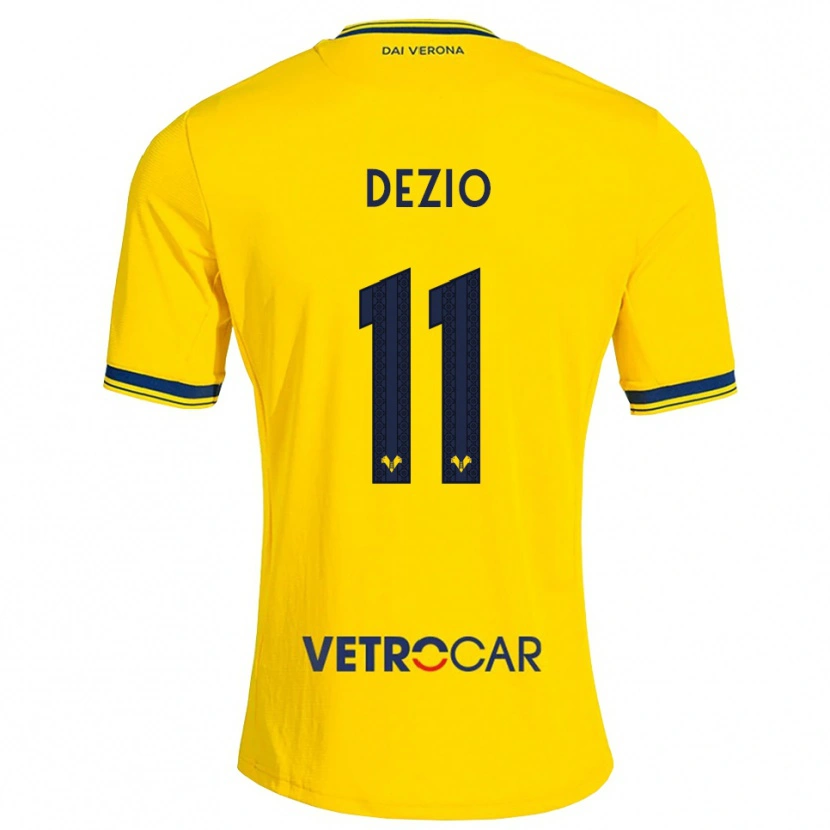 Danxen Heren Alessandro Dezio #11 Geel Rood Uitshirt Uittenue 2026/27 T-Shirt België