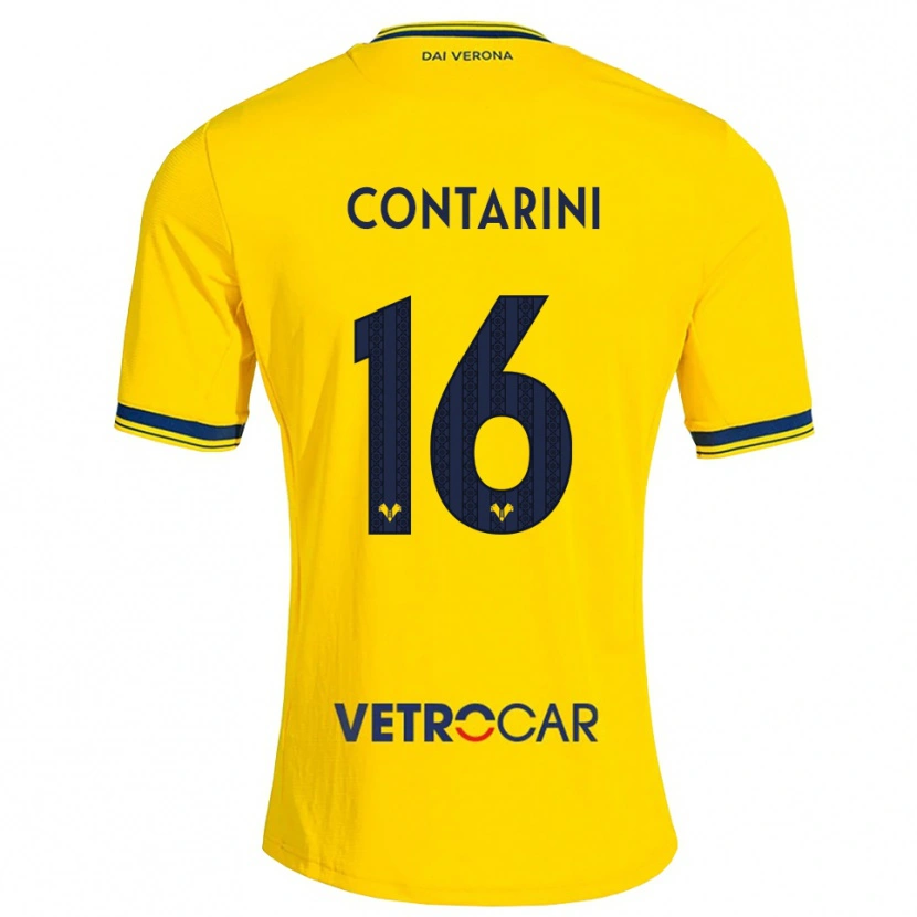 Danxen Heren Jacopo Contarini #16 Geel Rood Uitshirt Uittenue 2026/27 T-Shirt België