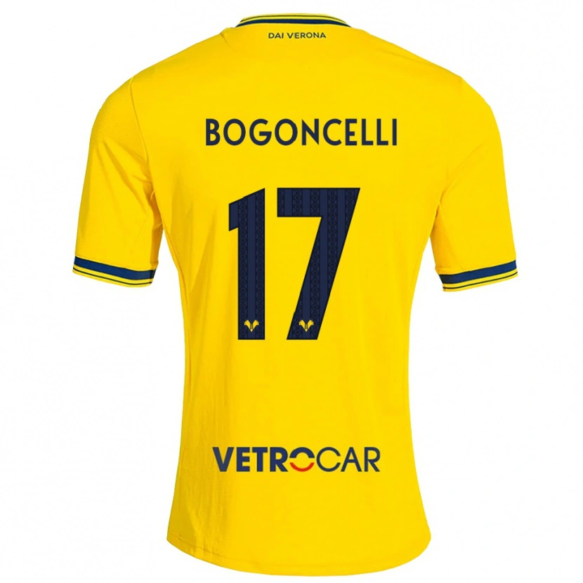 Danxen Heren Pietro Bogoncelli #17 Geel Rood Uitshirt Uittenue 2026/27 T-Shirt België