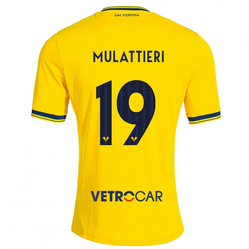 Danxen Heren Samuele Mulattieri #19 Geel Rood Uitshirt Uittenue 2026/27 T-Shirt België