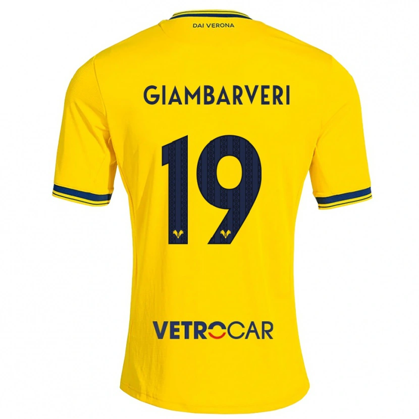 Danxen Heren Mattia Giambarveri #19 Geel Rood Uitshirt Uittenue 2026/27 T-Shirt België