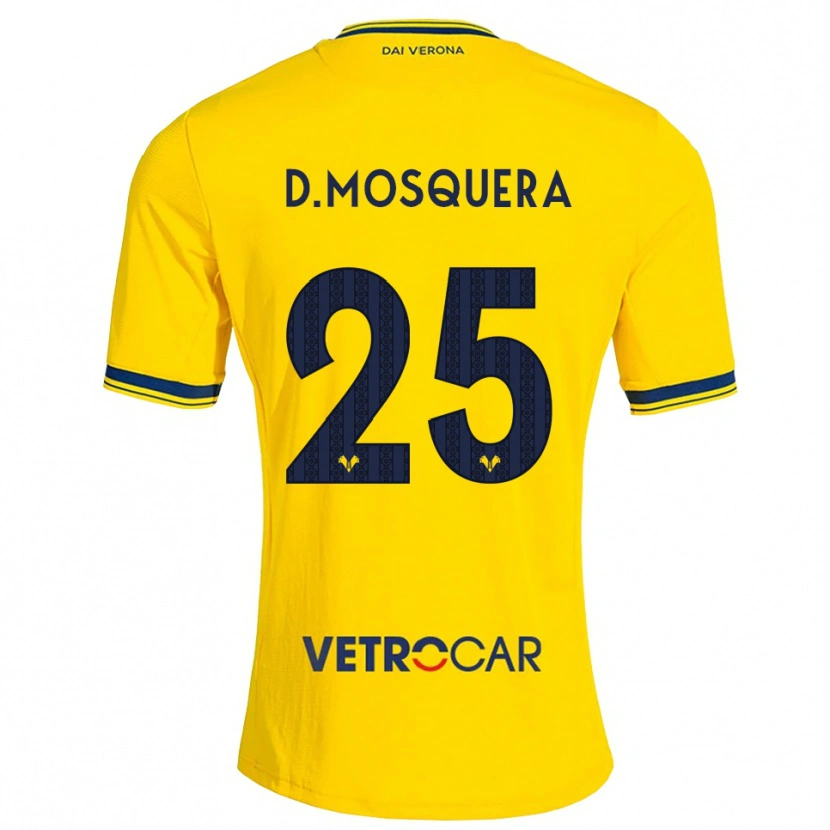 Danxen Heren Daniel Mosquera #25 Geel Rood Uitshirt Uittenue 2026/27 T-Shirt België
