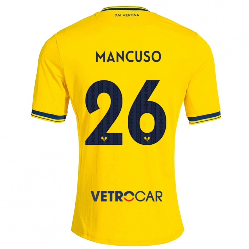 Danxen Heren Giulia Mancuso #26 Geel Rood Uitshirt Uittenue 2026/27 T-Shirt België