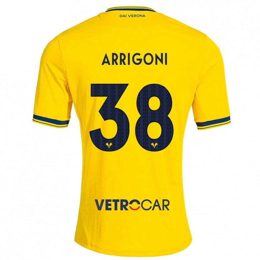 Danxen Heren Arrigoni #38 Geel Rood Uitshirt Uittenue 2026/27 T-Shirt België