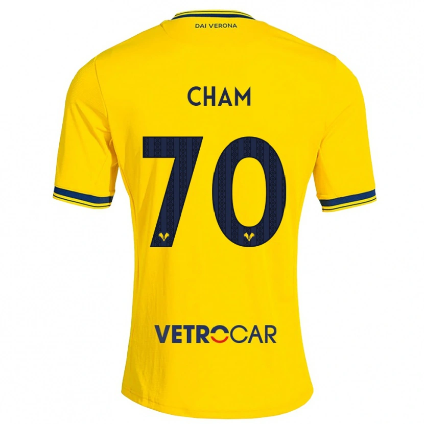 Danxen Heren Fallou Cham #70 Geel Rood Uitshirt Uittenue 2026/27 T-Shirt België
