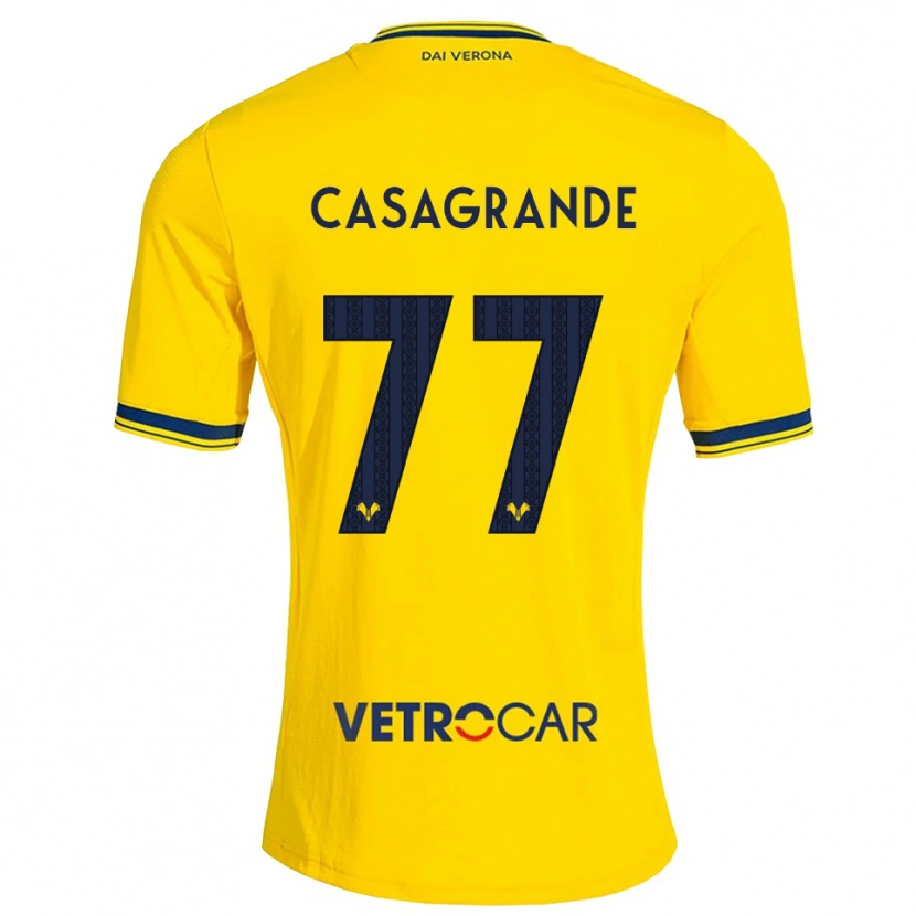 Danxen Heren Tommaso Casagrande #77 Geel Rood Uitshirt Uittenue 2026/27 T-Shirt België