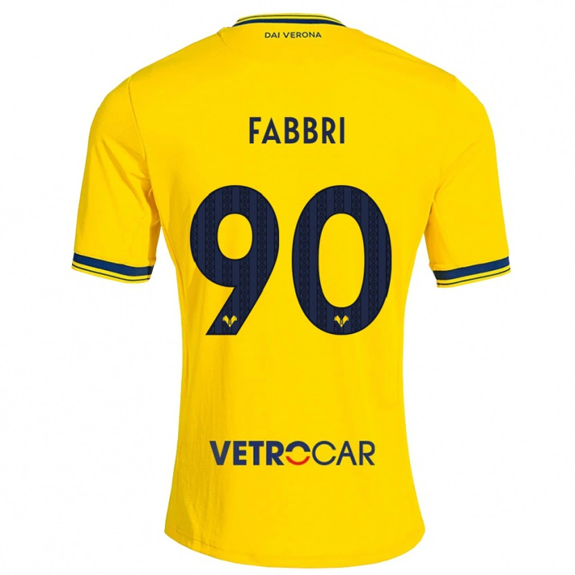 Danxen Heren Alessandro Fabbri #90 Geel Rood Uitshirt Uittenue 2026/27 T-Shirt België